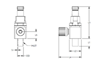MPV Sampling Valve with Push-2-Lock Handle with Flare_Drawing