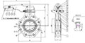 Type-57IL Isolator Lug Butterfly Valves - Lever_Dimension