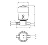 T-342-Diaphragm-Valve---Flanged-Actuated_Drawing